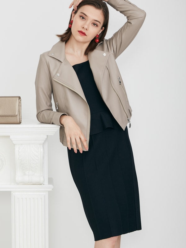 Black Tacking Knit Dress