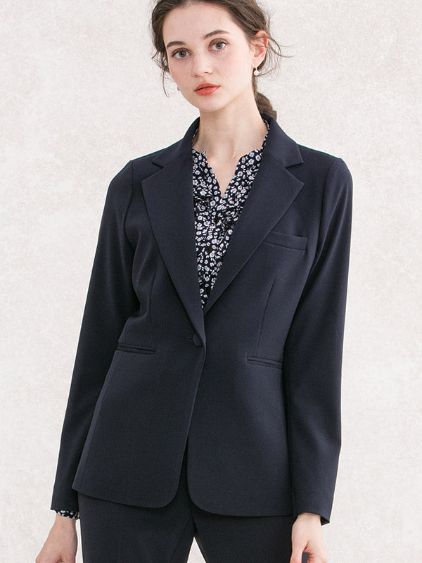 Navy Long Tailored Jacket