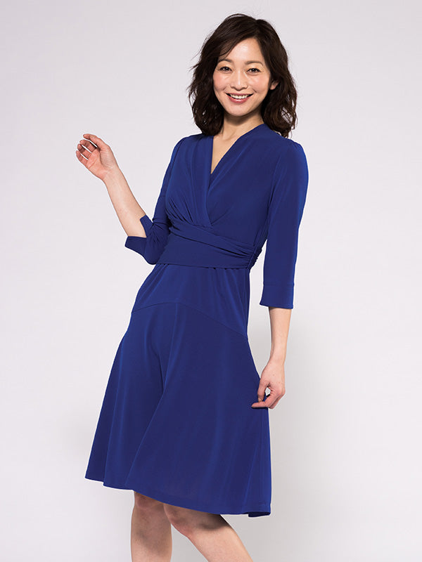 Royal Blue Cache-coeur Dress