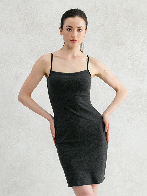 【Padded】Charcoal Gray Shape-supporting Underdress