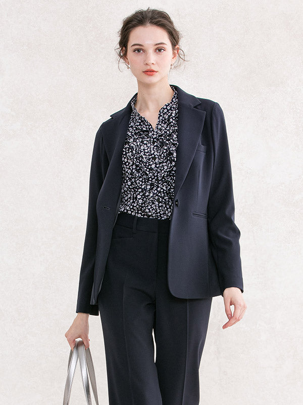 Navy Long Tailored Jacket