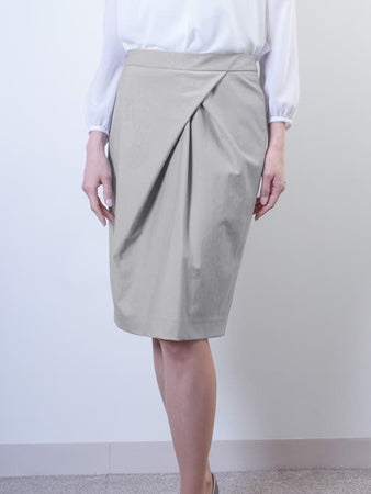 【新品タグ付き】courreges クレージュ　ツイードデザインスカート　日本製 courreges 新品タグ付 ツイードスカート フロントボタン 日本製