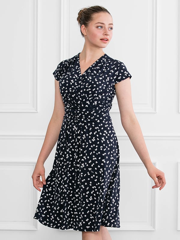 Navy Butterfly Marilyn Dress