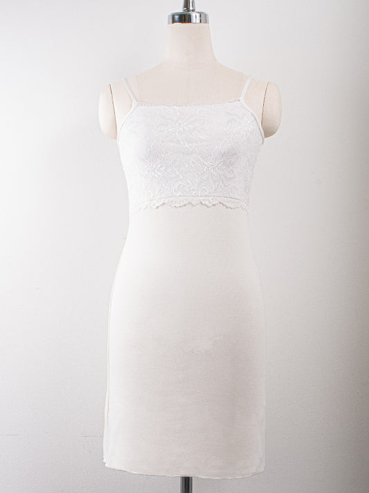 レース付き体型補正アンダードレス